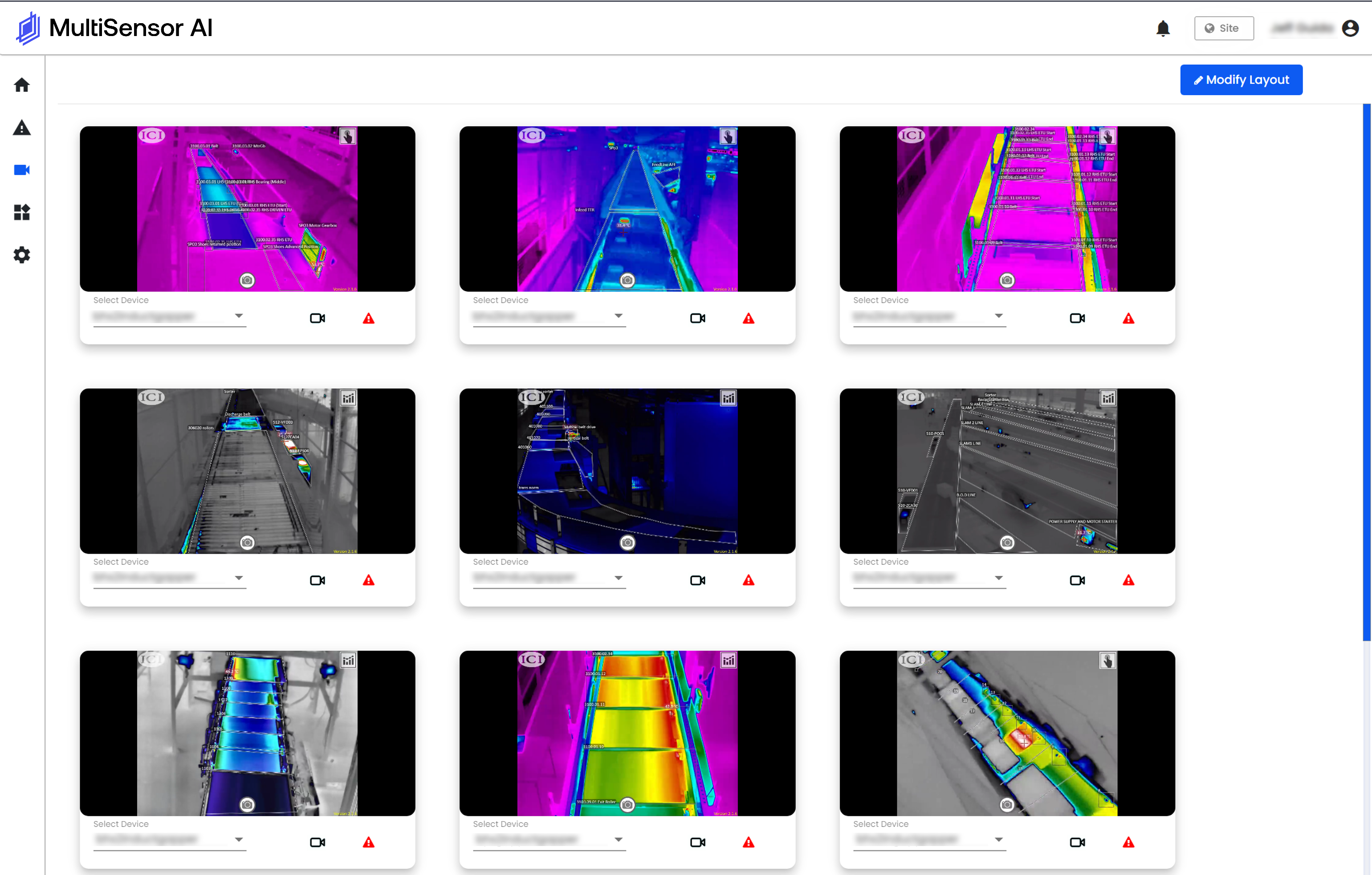 MultiSensor AI Connect Dashboard
