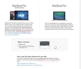 Macbook Pro copywriting