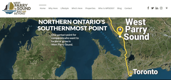 West Parry Sound Economic Development Website